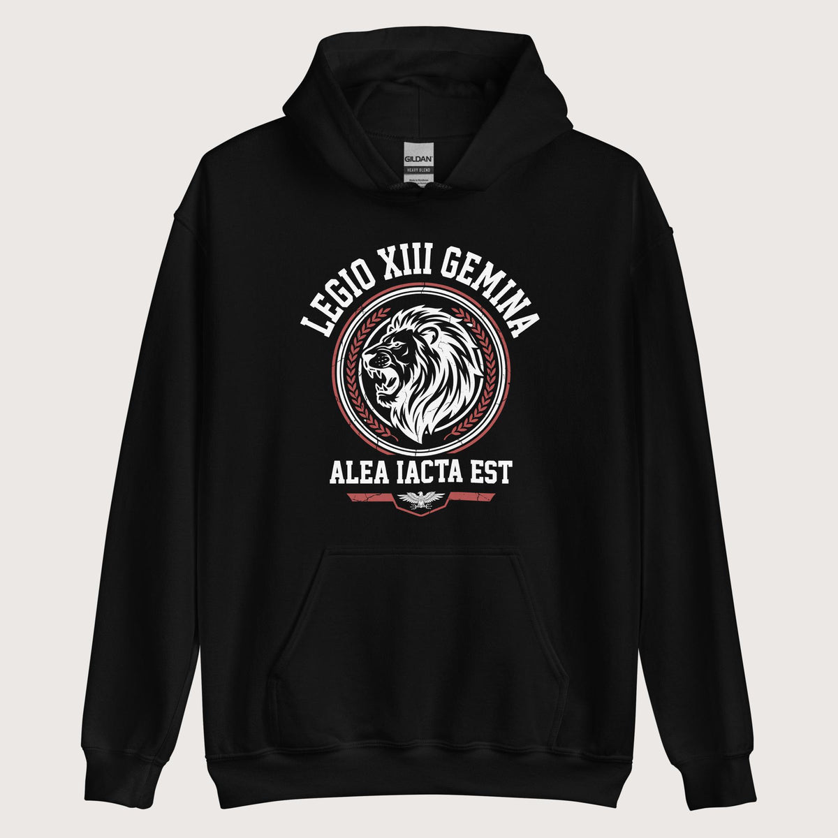 Black Legio XIII Gemina Alea Iacta Est Hoodie - history buff gift by HistoHead