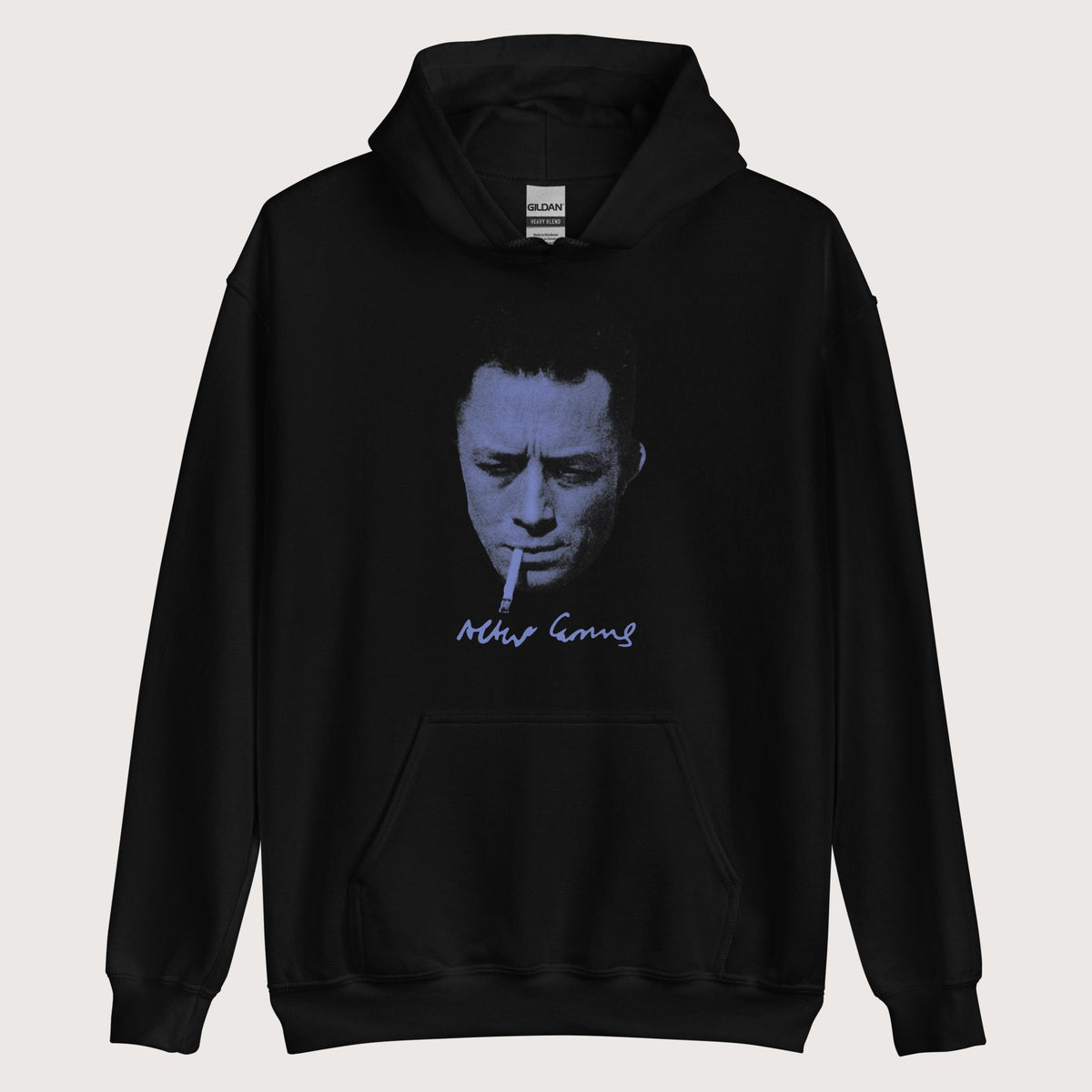 Black Albert Camus Hoodie - history buff gift by HistoHead