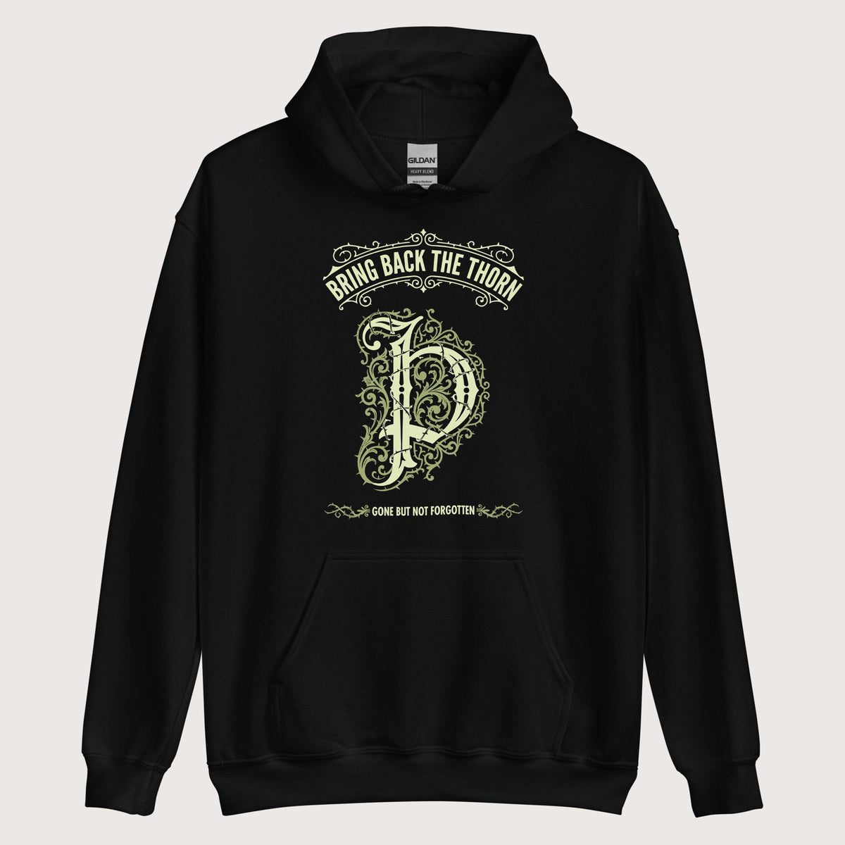 Black Bring Back the Thorn Letter Hoodie - history buff gift by HistoHead