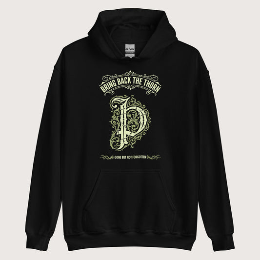 Black Bring Back the Thorn Letter Hoodie - history buff gift by HistoHead