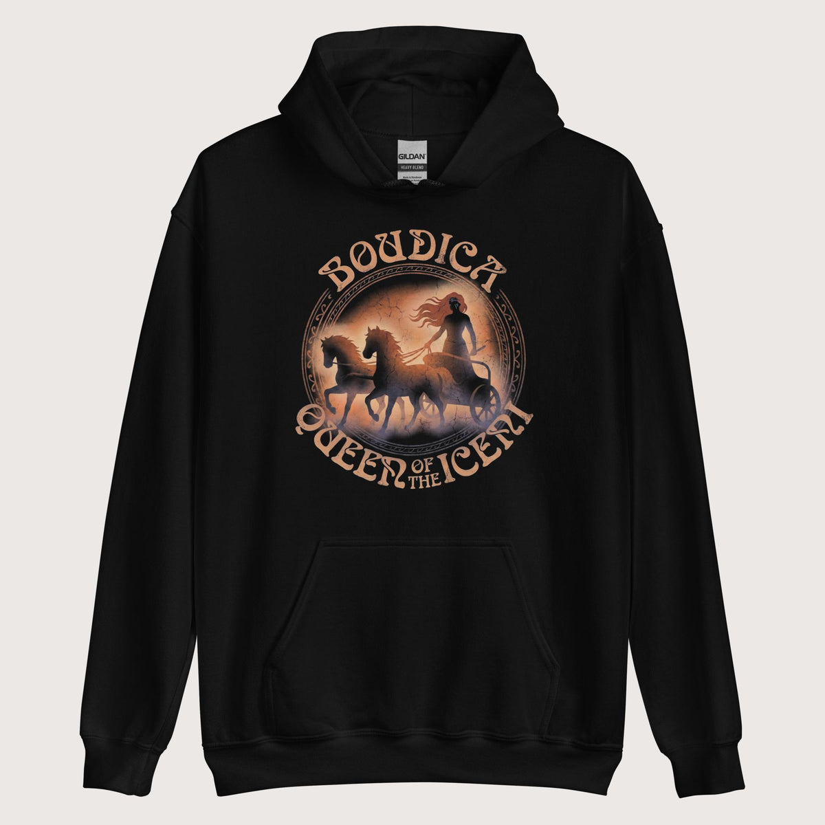 Black Boudica Queen of the Iceni Hoodie - history buff gift by HistoHead