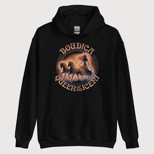 Black Boudica Queen of the Iceni Hoodie - history buff gift by HistoHead
