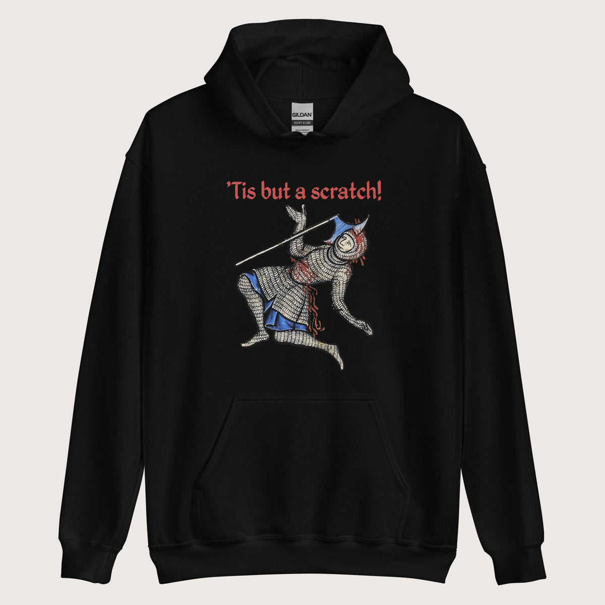 Black Tis But A Scratch Hoodie - history buff gift by HistoHead