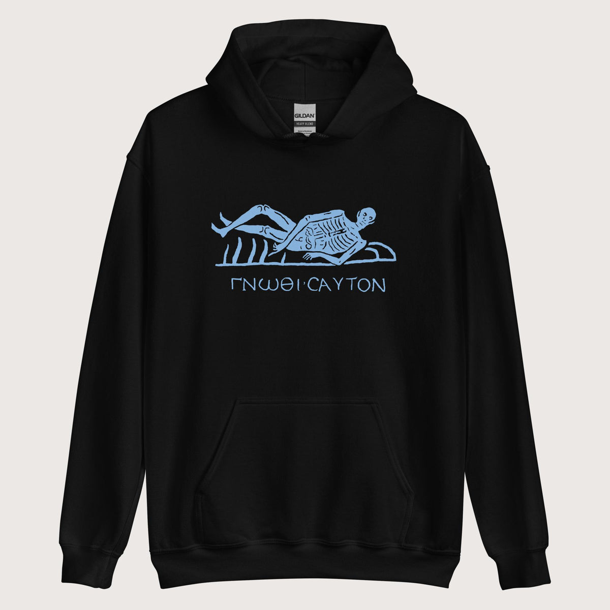 Black Know Thyself Skeleton Hoodie - history buff gift by HistoHead