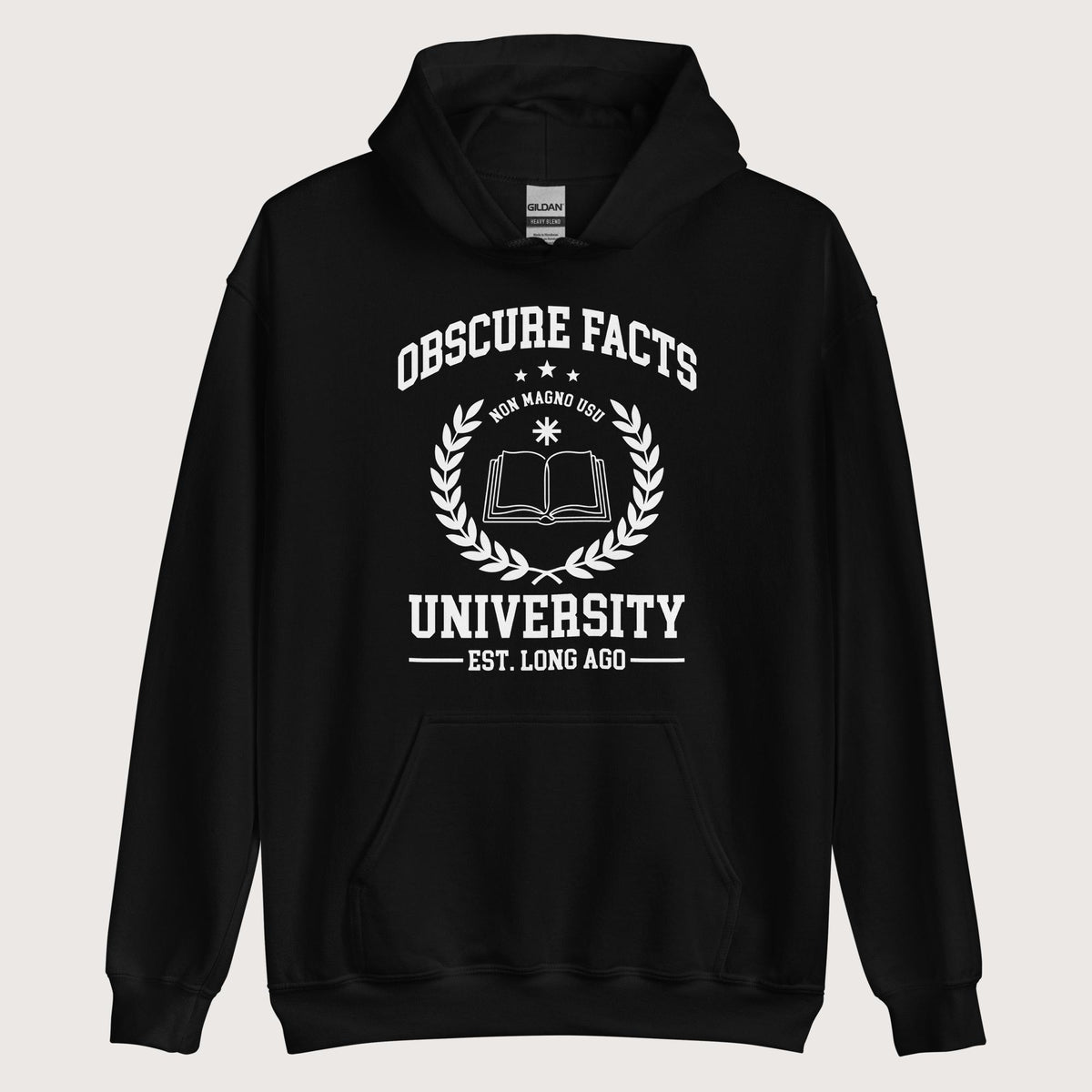 Black Obscure Facts University Hoodie - history buff gift by HistoHead