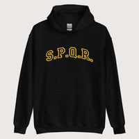 Black SPQR Hoodie - history buff gift by HistoHead