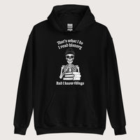 Black I Read History And I Know Things Hoodie - history buff gift by HistoHead