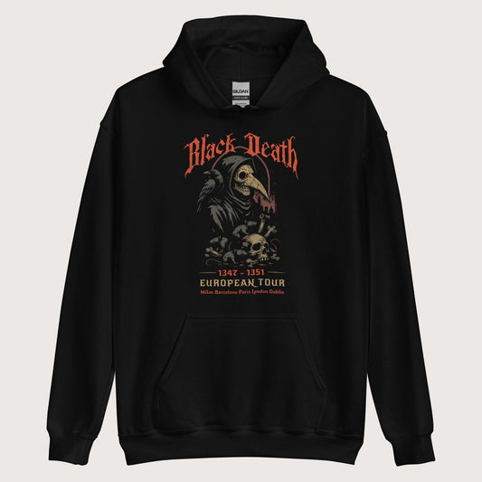 Black Black Death European Tour Hoodie - history buff gift by HistoHead