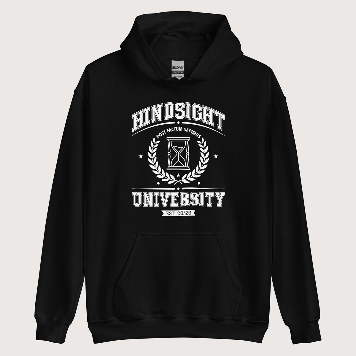 Black Hindsight University Hoodie - history buff gift by HistoHead