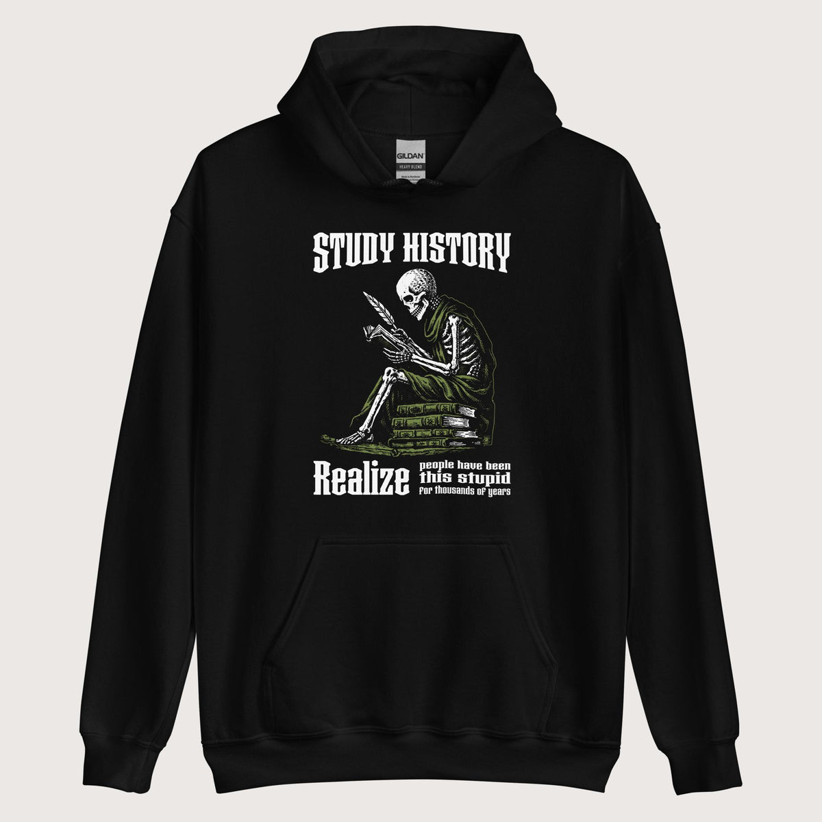 Black Study History Hoodie - history buff gift by HistoHead