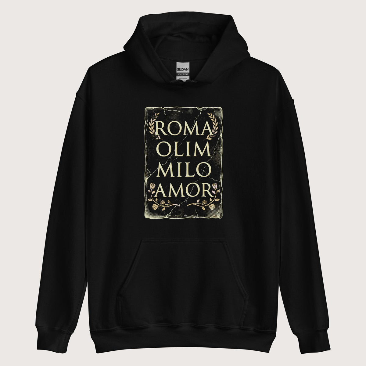 Black Roma Amor Hoodie - history buff gift by HistoHead