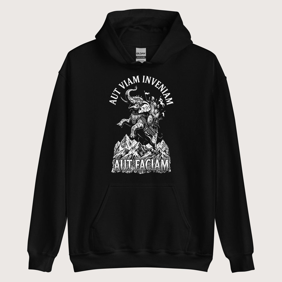 Black Aut Viam Inveniam Hannibal Quote Hoodie - history buff gift by HistoHead