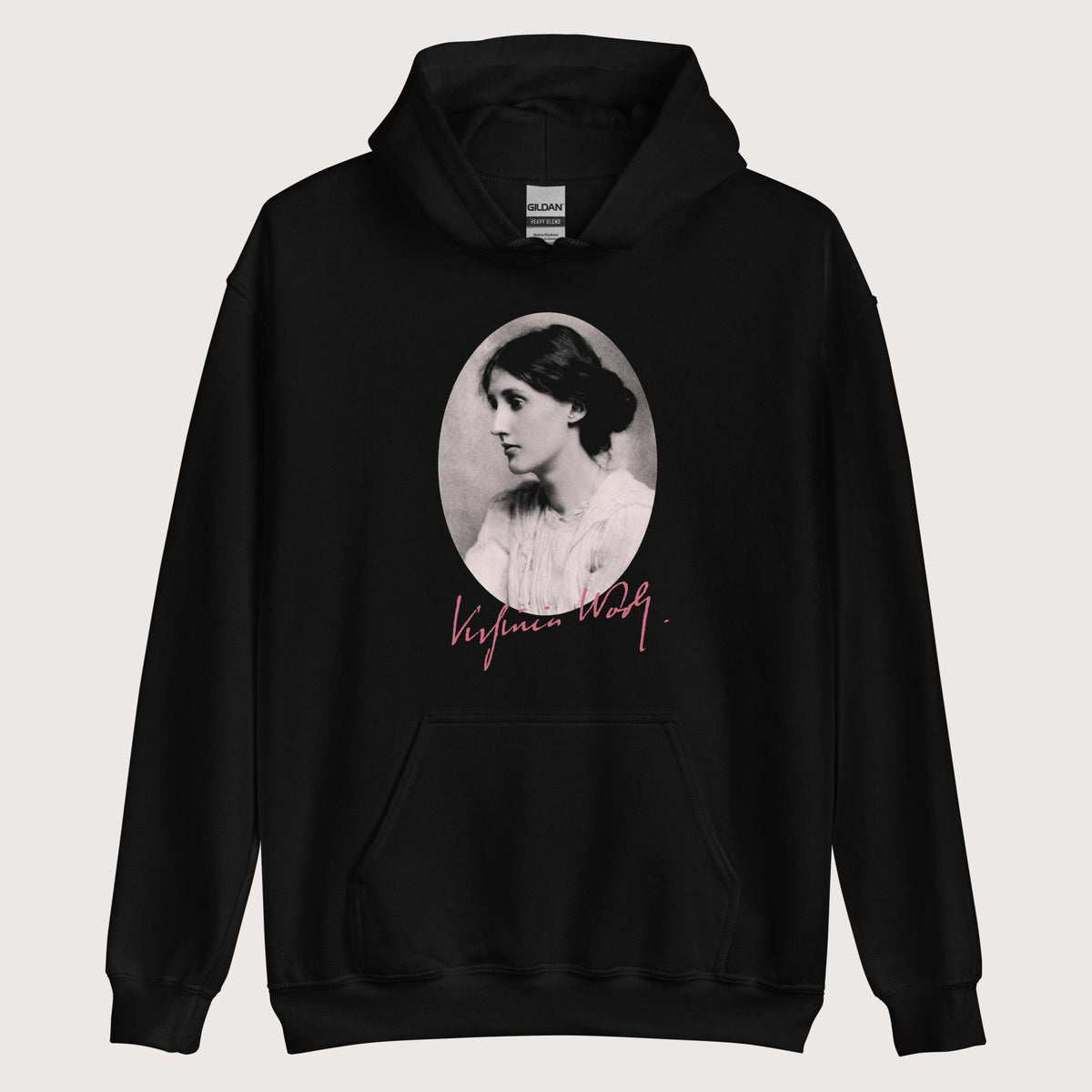 Black Virginia Woolf Hoodie - history buff gift by HistoHead