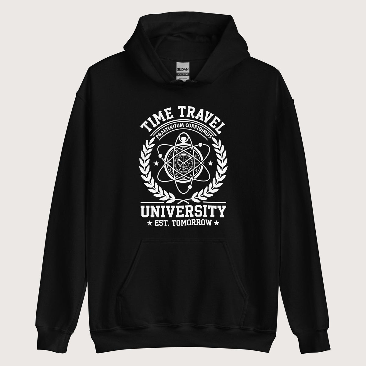 Black Time Travel University Hoodie - history buff gift by HistoHead