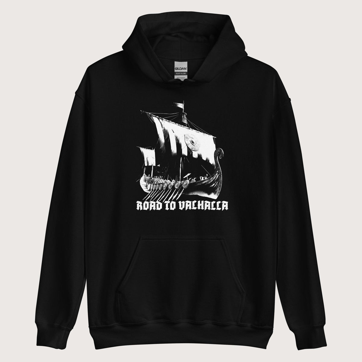 Black Road to Valhalla Hoodie - history buff gift by HistoHead