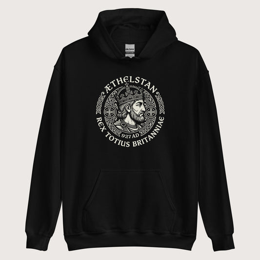 Black Æthelstan King of All Britain Hoodie - history buff gift by HistoHead