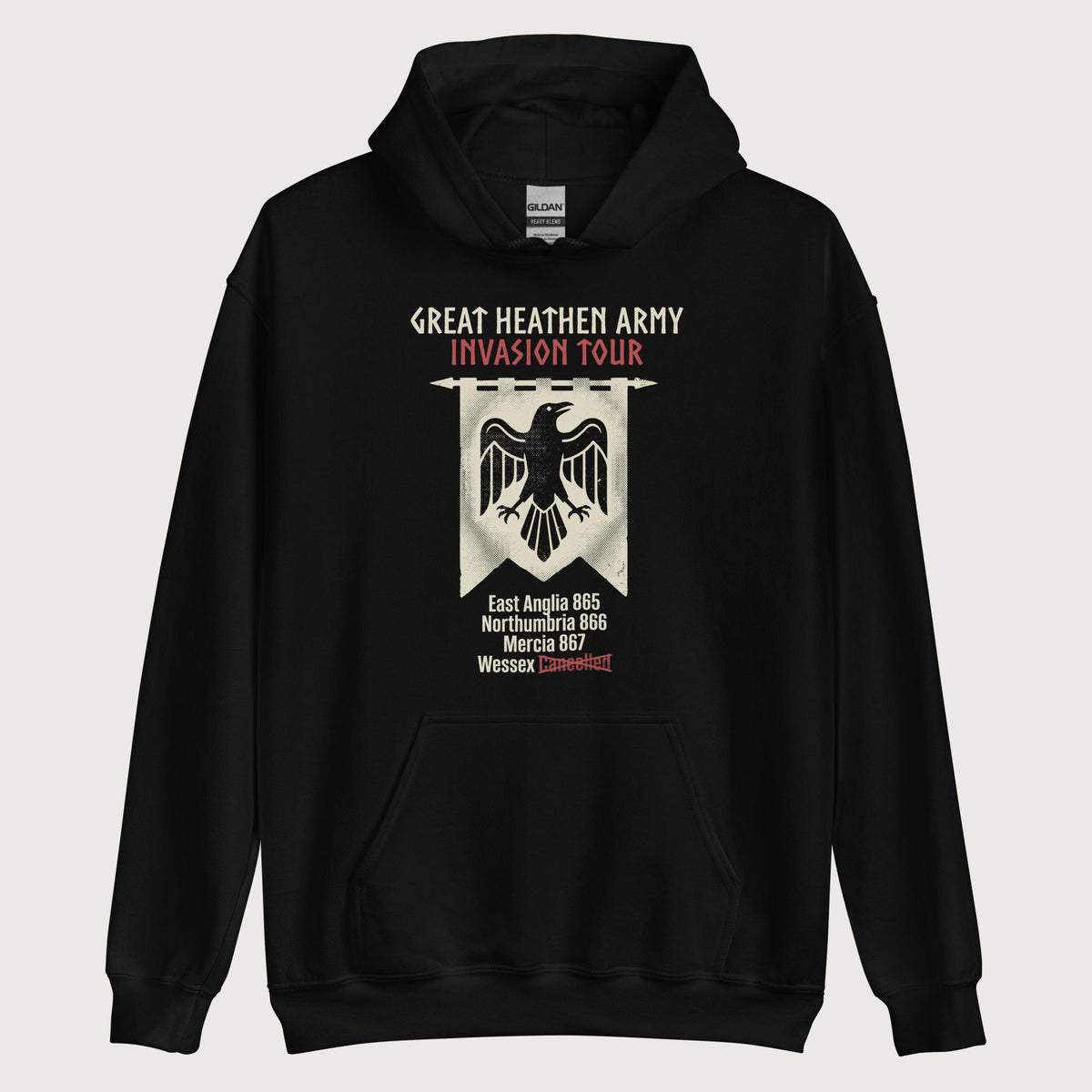 Black Great Heathen Army Invasion Tour Hoodie - history buff gift by HistoHead