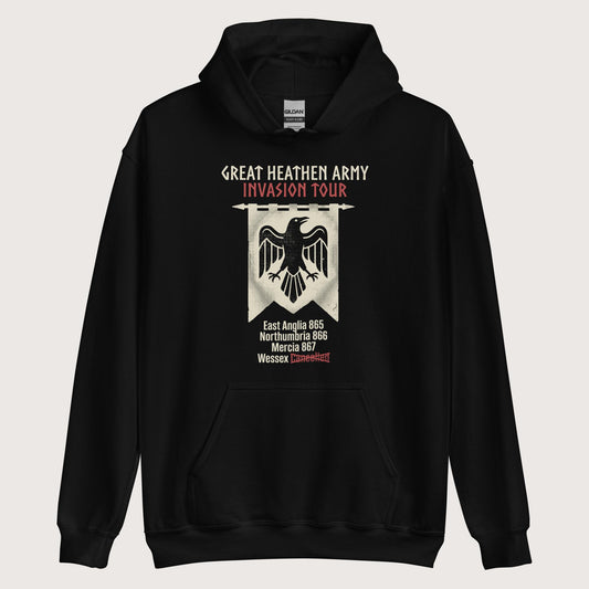 Black Great Heathen Army Invasion Tour Hoodie - history buff gift by HistoHead