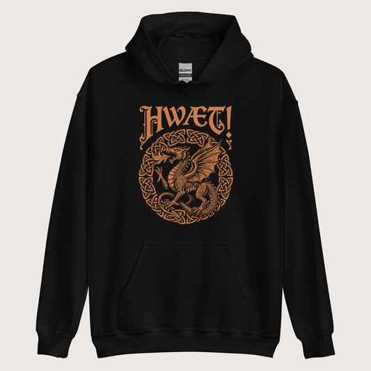 Black Hwaet Dragon Hoodie - history buff gift by HistoHead