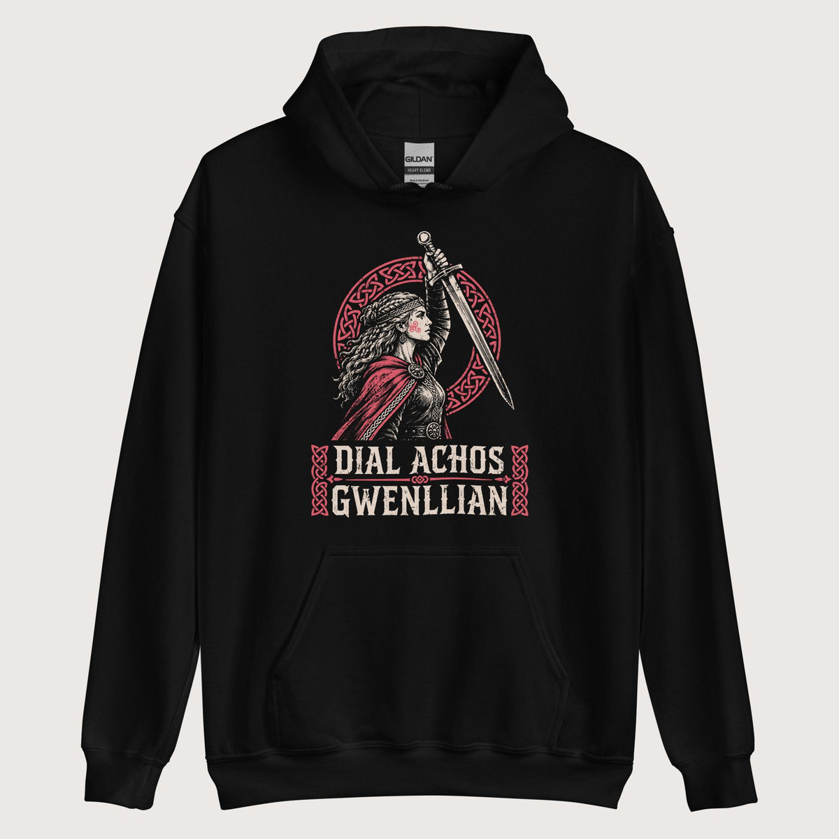 Black Dial Achos Gwenllian Hoodie - history buff gift by HistoHead