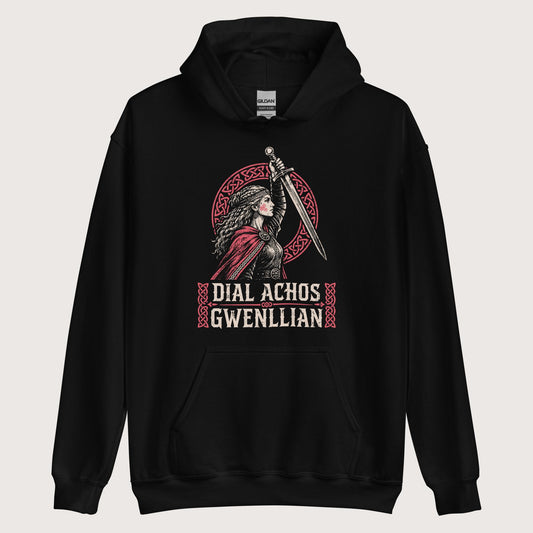 Black Dial Achos Gwenllian Hoodie - history buff gift by HistoHead