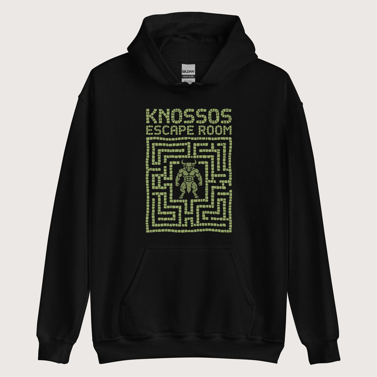 Black Knossos Escape Room Hoodie - history buff gift by HistoHead