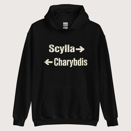 Black Between Scylla and Charybdis Hoodie - history buff gift by HistoHead