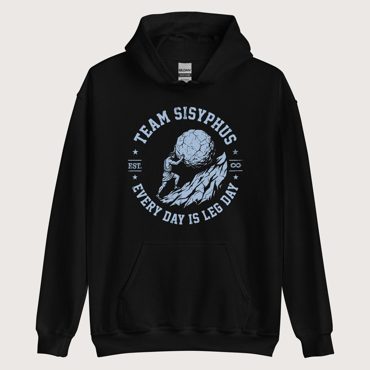 Black Team Sisyphus Hoodie - history buff gift by HistoHead