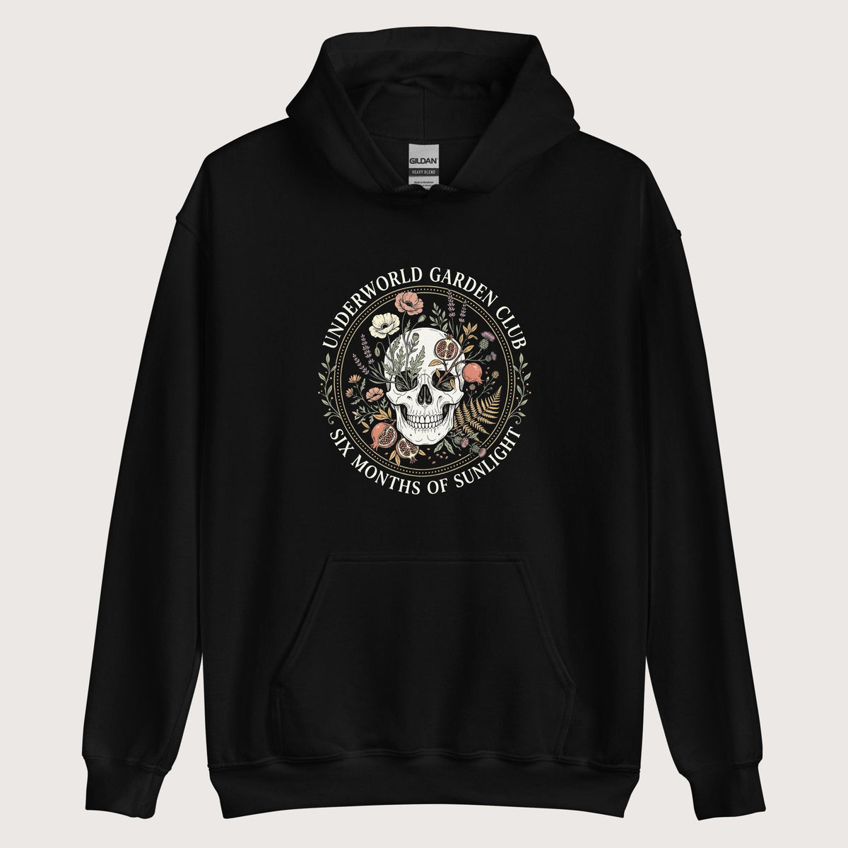 Black Persephone Underworld Garden Club Hoodie - history buff gift by HistoHead