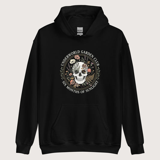 Black Persephone Underworld Garden Club Hoodie - history buff gift by HistoHead
