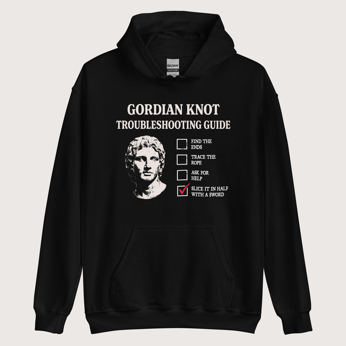 Black Alexander's Gordian Knot Guide Hoodie - history buff gift by HistoHead