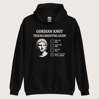 Black Alexander's Gordian Knot Guide Hoodie - history buff gift by HistoHead