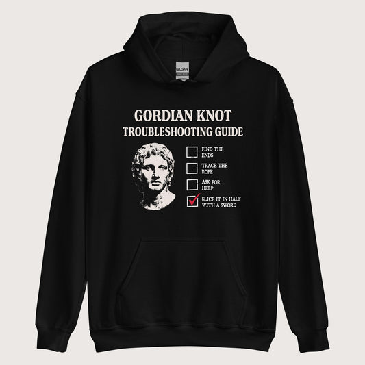 Black Alexander's Gordian Knot Guide Hoodie - history buff gift by HistoHead
