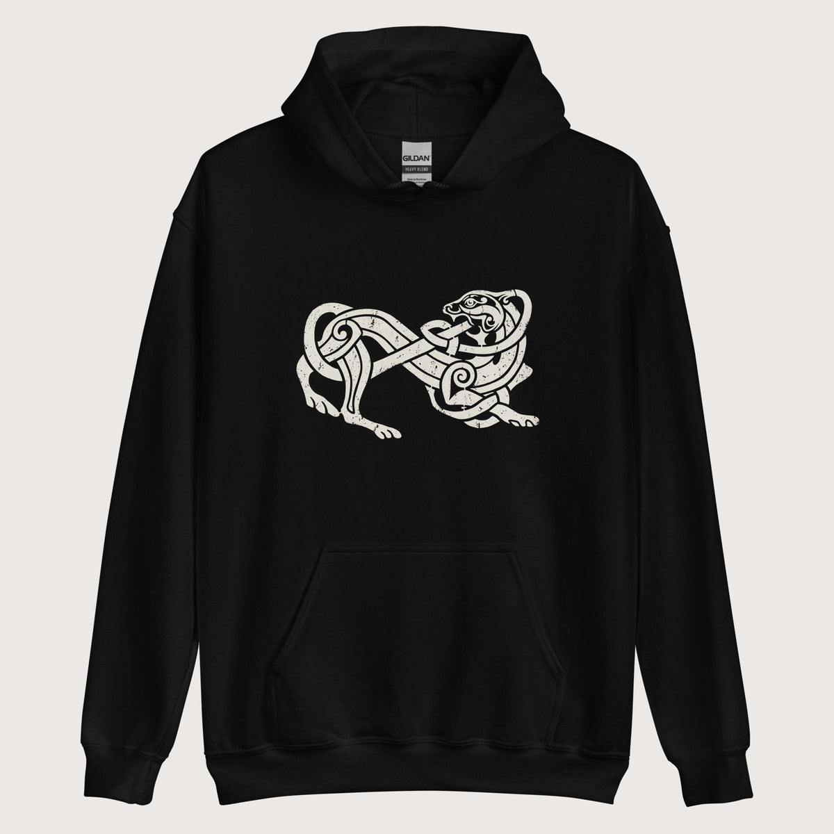 Black Norse Lion Hoodie - history buff gift by HistoHead