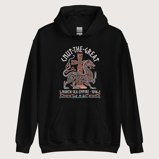 Black Cnut the Great Hoodie - history buff gift by HistoHead