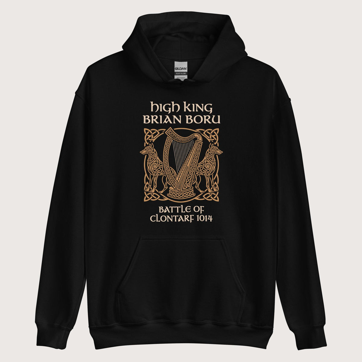 Black Brian Boru Hoodie - history buff gift by HistoHead