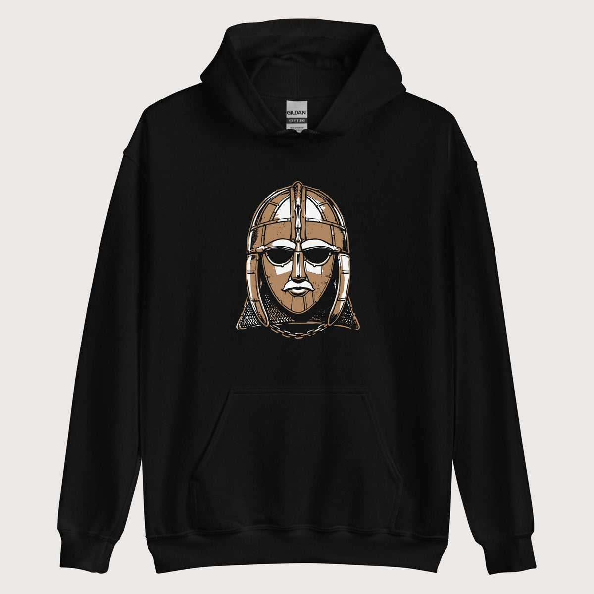 Black Sutton Hoo Helmet Hoodie - history buff gift by HistoHead