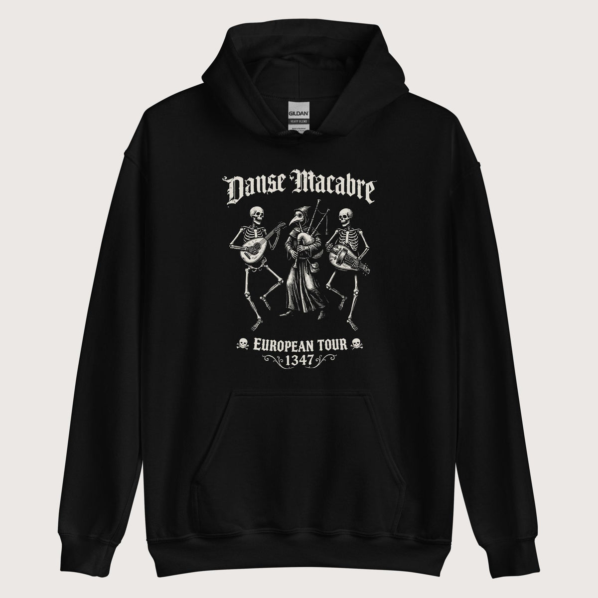 Black Danse Macabre European Tour Hoodie - history buff gift by HistoHead