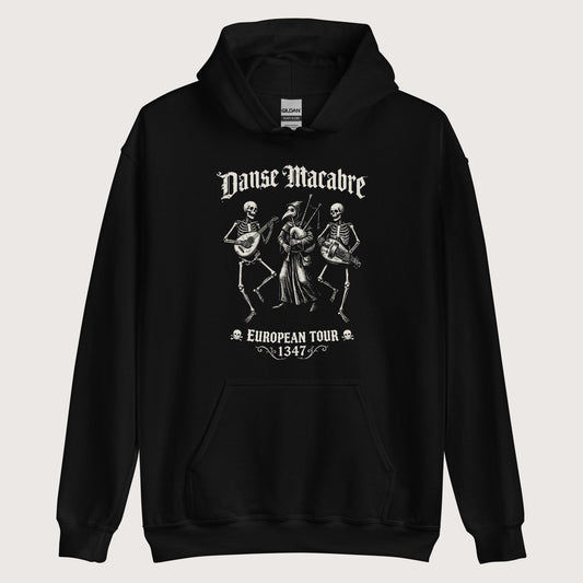 Black Danse Macabre European Tour Hoodie - history buff gift by HistoHead