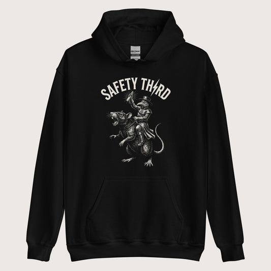 Black Plague Doctor Safety Third Hoodie - history buff gift by HistoHead