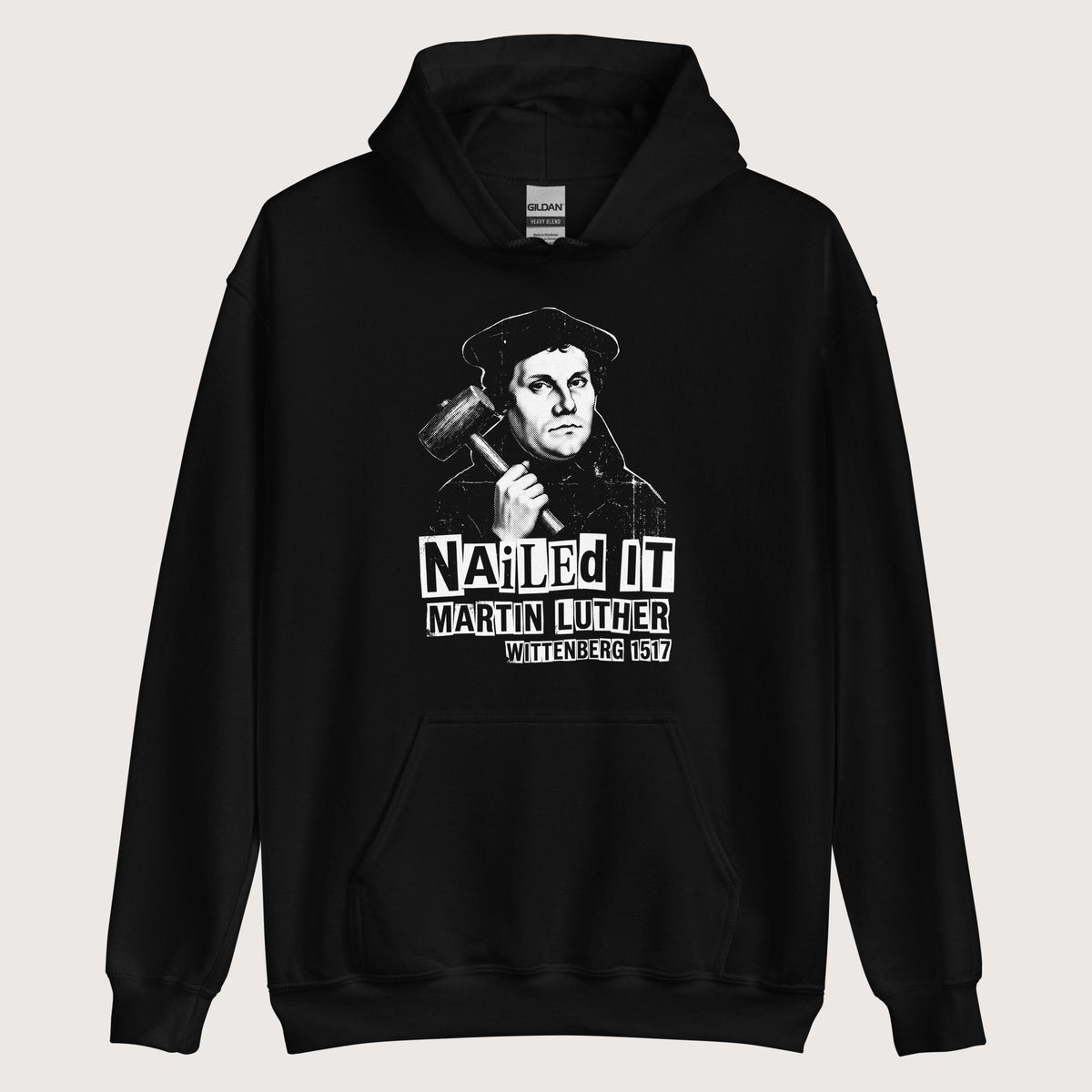 Black Nailed It Hoodie - history buff gift by HistoHead