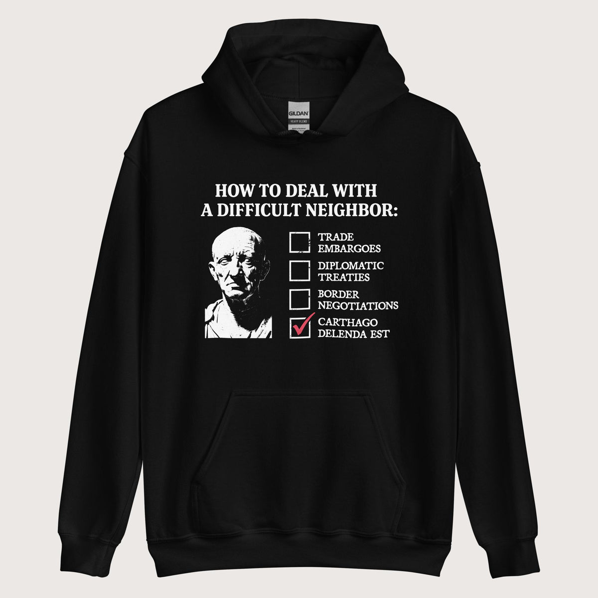 Black Cato's Foreign Policy Hoodie - history buff gift by HistoHead