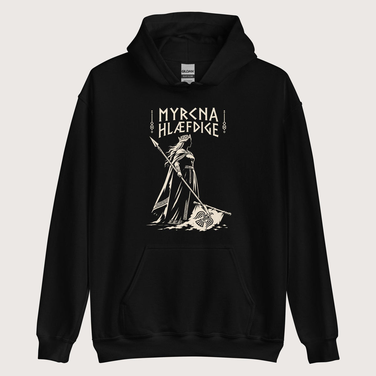 Black Æthelflæd Myrcna Hlæfdige Hoodie - history buff gift by HistoHead