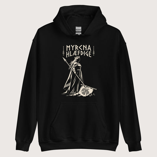 Black Æthelflæd Myrcna Hlæfdige Hoodie - history buff gift by HistoHead