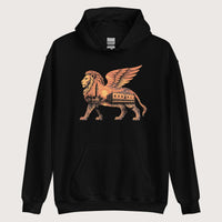 Black Winged Lion of the Lagoon Hoodie - history buff gift by HistoHead