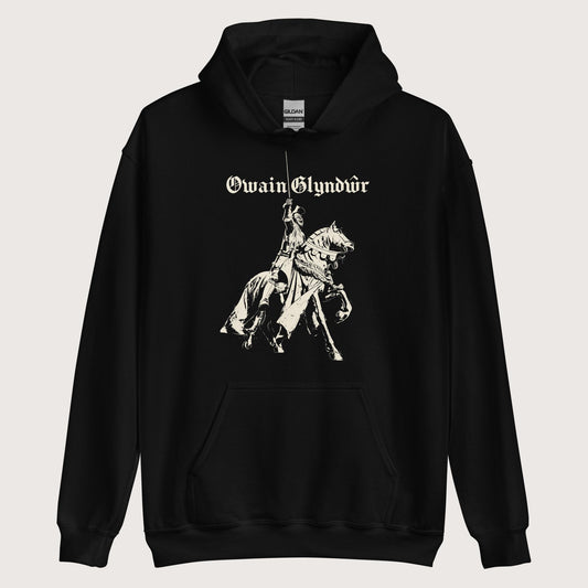 Black Owain Glyndŵr Statue Hoodie - history buff gift by HistoHead