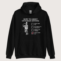 Black Vlad the Impaler How to Greet Guide Hoodie - history buff gift by HistoHead