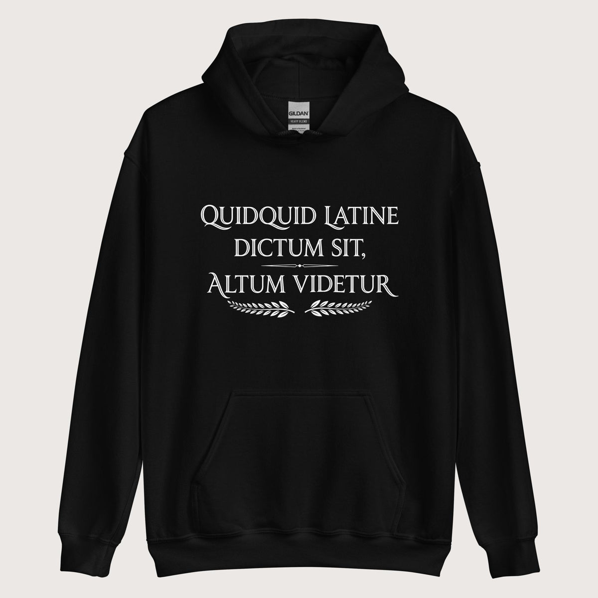Black Whatever Is Said in Latin Seems Deep Hoodie - history buff gift by HistoHead