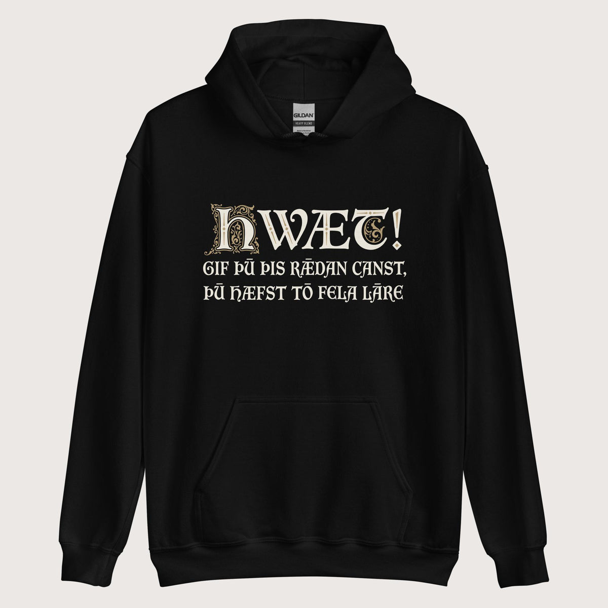 Black If You Can Read This You Have Too Much Education in Old English Hoodie - history buff gift by HistoHead
