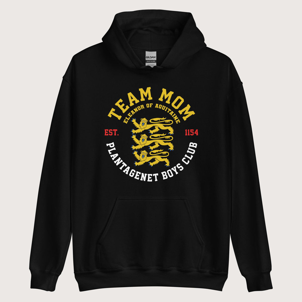 Black Team Mom Eleanor of Aquitaine Hoodie - history buff gift by HistoHead